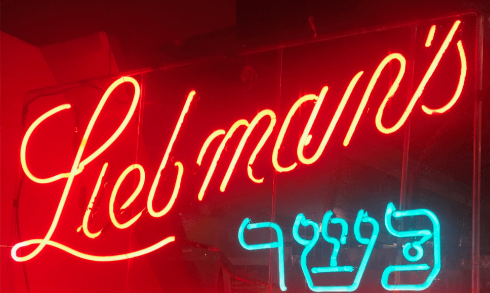 Liebman's Delicatessen — exterior and signage, West 235th Street at Johnson Avenue